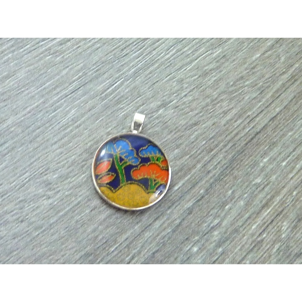 Sterling Silver Japanese Pendant